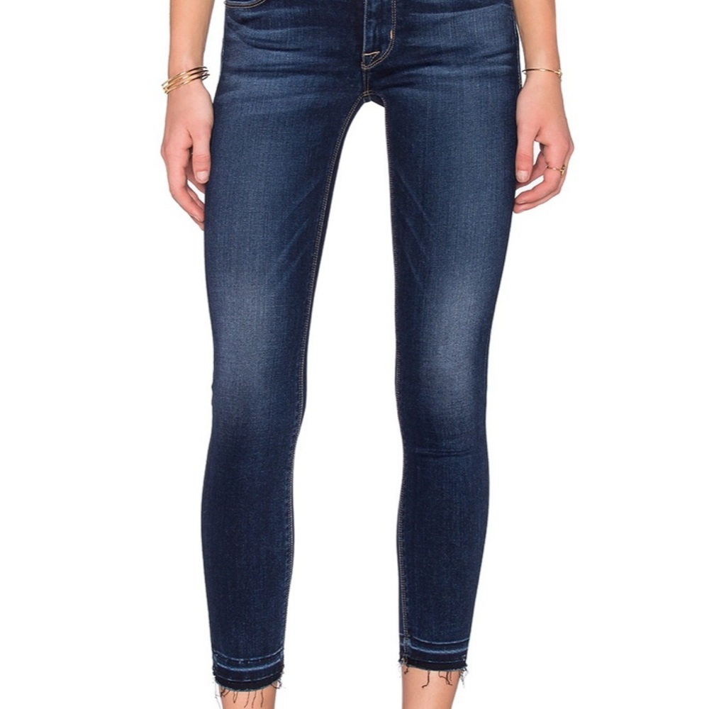 Hudson krista crop super skinny with raw hem